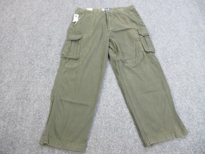 VINTAGE GAP Cargo Pants Mens 38x30 Olive Green Cotton Utility