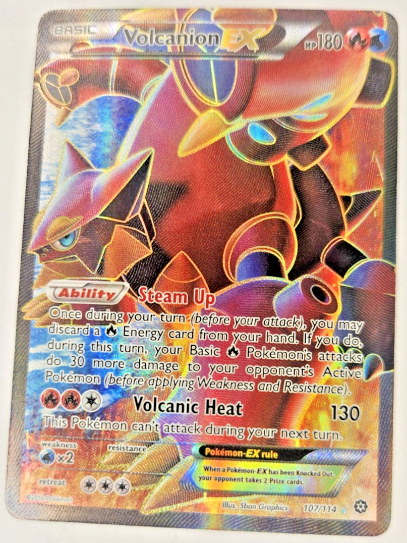 Volcanion EX (Full Art) 107/114 XY - Steam Siege Holo - NM OR BETTER