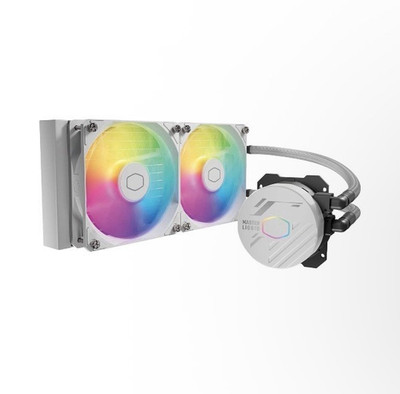 Cooler Master MasterLiquid 240mm White ARGB AIO CPU Cooler LGA1700 AM5