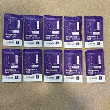 Pregnancy Test cassette Sims 10pk Over 99 Accurate Results In 3 Mins Exp 1/29