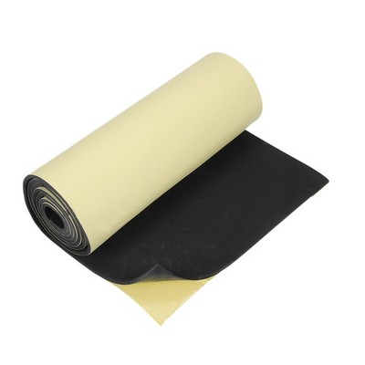 EVA Foam Roll with Adhesive Backing, 5mm 3/16'' Thick 78''x13'', Black