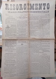 RARE Malta Political Newspaper Risorgimento Diario Politico January 1886