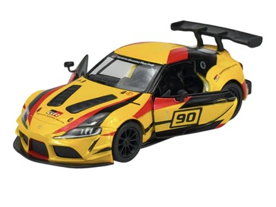 KINSMART TOYOTA GR SUPRA RACING CONCEPT GELB 1:36 DIE CAST METAL MODEL NO BOX