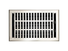 Empire Register Co. 6x10 Modern Brushed Nickel Steel Floor Vent Cover Damper