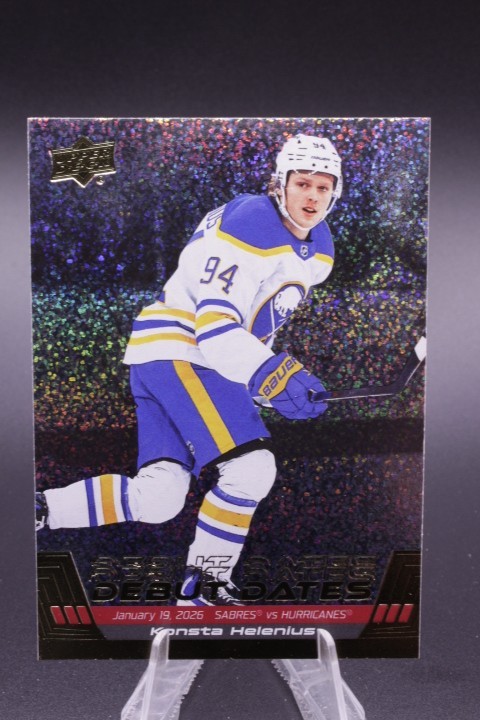 2026-27 Upper Deck Series 1 Debut Dates Speckle Konsta Helenius #DD-8 Rookie