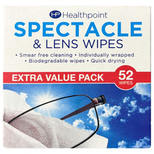 Healthpoint Spectacle Glasses & Lens Wipes Wrap Sunglasses Clean - 52 Wipes