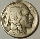 1926 5c Buffalo Nickel Coin #24 Nice Free Shipping