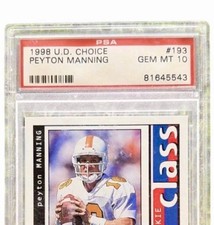 Peyton Manning RC PSA 10 1998 Upper Deck UD Choice #193 Rookie Colts Gem Mint