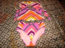 Women's New Gibson Latimer Two-Piece Bikini Multi-Colored Size S