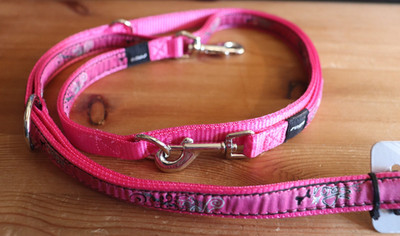 Rogz Hundeleine Scooter ca.1 cm/ca.180 cm pink, 3 fach verstellbar,Neu(99230)