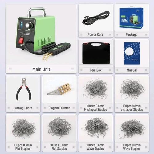 110V Car Plastic Repair Kit, 15W/35W/45W/65W/80W Hot Stapler Set for Plastic - Picture 8 of 9