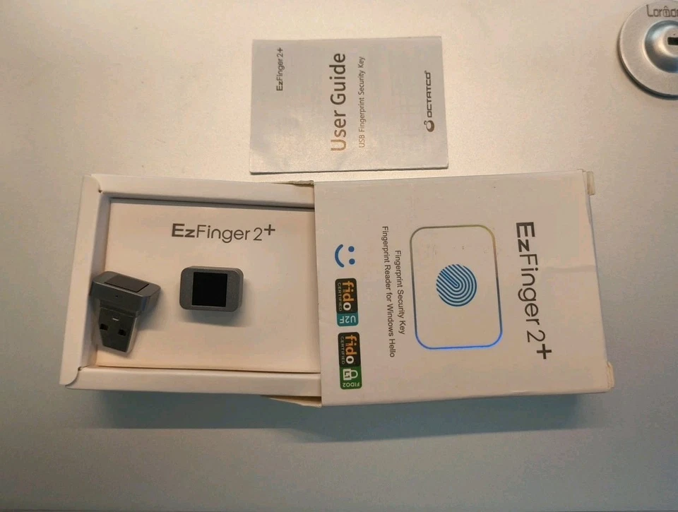 BOGO / EzFinger 2+ Silver Fngerprint FIDO2, U2F Security Key, Open Box, 2 In Box - Image 4 of 4