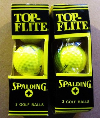 SPALDING TOP FLITE GOLF BALLS. YELLOW. 2-3 BALL PACKS.  NEW IN PACKAGE.