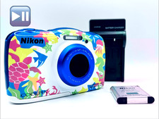 Nikon Coolpix W100 13.2MP 3x Zoom Marine Waterproof Digital Camera From JAPAN