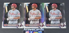 Gabriel Rincones 1st 2022 Bowman Draft Chrome 1 Refractor 2 Base Phillies Lot 6