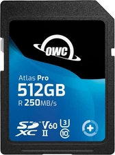 OWC Atlas Pro 512GB SDXC UHS-II V60 Media Card
