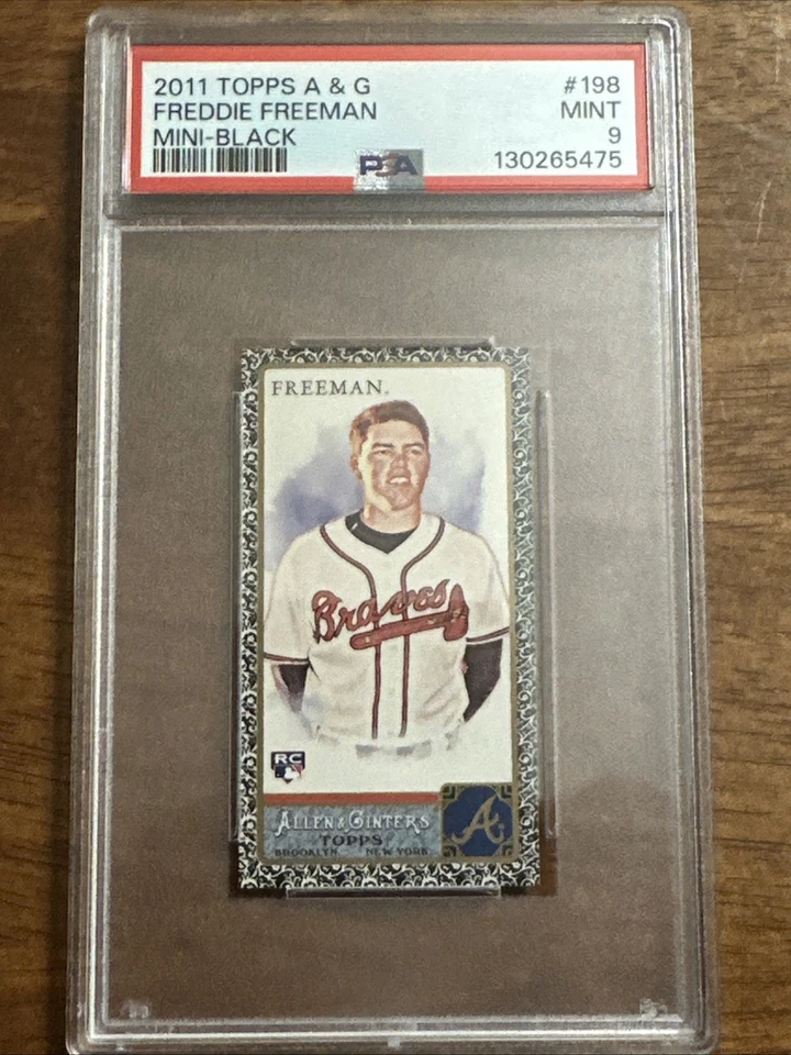 Freddie Freeman 2011 Topps Allen & Ginter Mini Black Rookie PSA 9 Atlanta Braves - Image 2 of 3