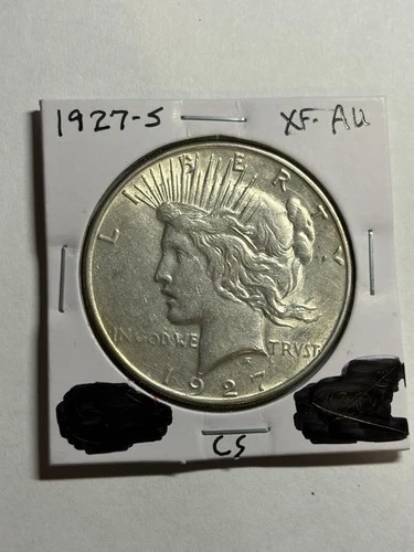 1927-S Peace Silver Dollar AU Tough Date San Francisco Mint