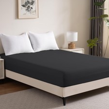 1 PCS Queen Size Fitted Sheet Only 16 Inch Deep Pocket Microfiber Black