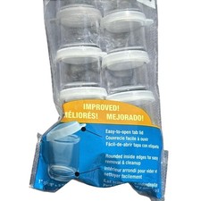 12 Storage Cups 1 inch Snap on Lids paint art...