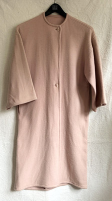 1980s Unstructured Bespoke Pink Felted Wool Coat Pockets Commes des Garcon? M/L