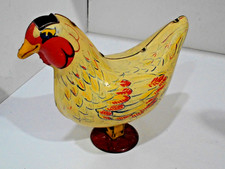 Wyandotte Tin Egg Laying Chicken TOY- VG CONDITION