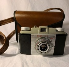 Vintage Kodak Pony 135 Film Camera With Case Untested