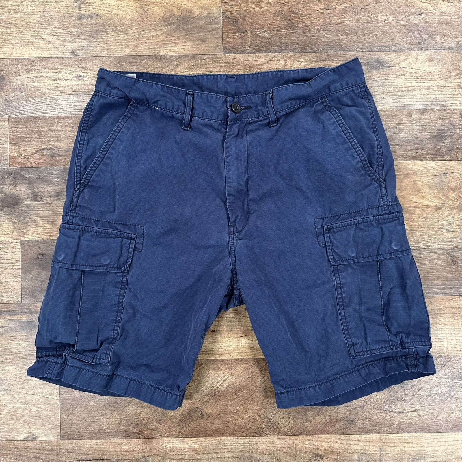 Levi's Cargo Shorts Mens 34 Blue Hiking Cotton White … Gem