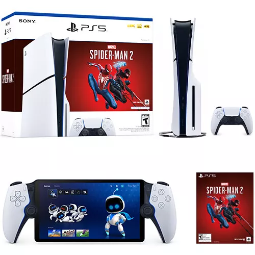 PS5 Slim Console Marvels Spider-Man 2 Bundle + PlayStation Portal Remote  Player