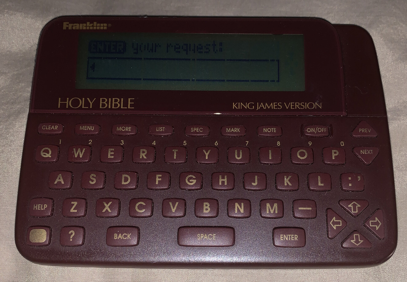 Franklin KJ31 The Holy Bible Electronic King James Version Bible KJV