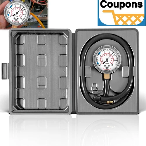 Natural or LP Gas Manifold Pressure Test Kit Natural Gas Meter 1/8" NPT 40" Hose