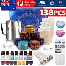 138PCS Candle Making Kit Soap DIY Candles Craft Tool Set Pouring Melting Pot Set