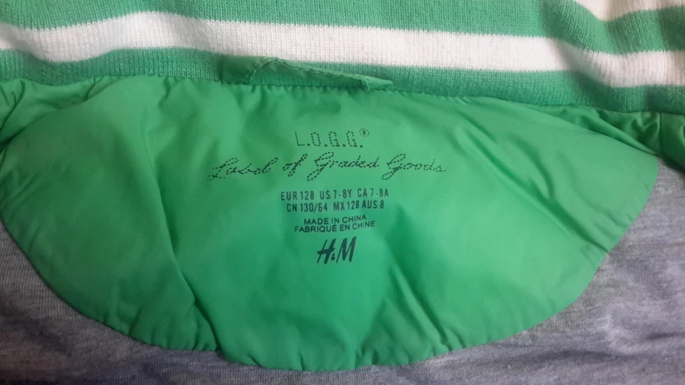 H&M Niños Talla 7-8 Y Verde Sin Mangas Extraíble Capucha Puffer Chaleco Chaqueta Usado Foto 3 de 4
