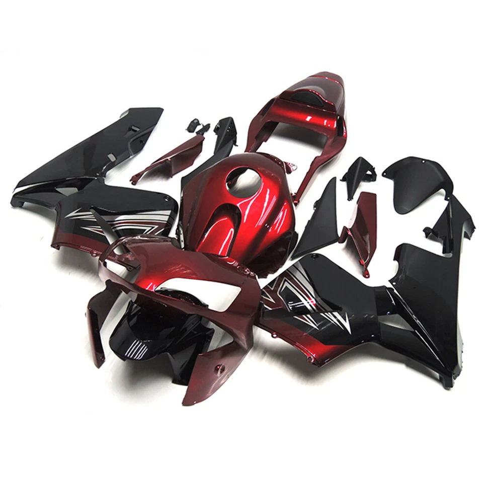 Kit de carenados rojo negro para carrocería de inyección ABS Honda CBR600RR F5 2003 2004 Foto 2 de 4