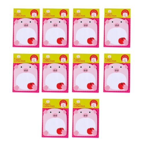 10 Pcs Lovely Stickier Note Memos Pad Cartoon Animal Stickier Note for School
