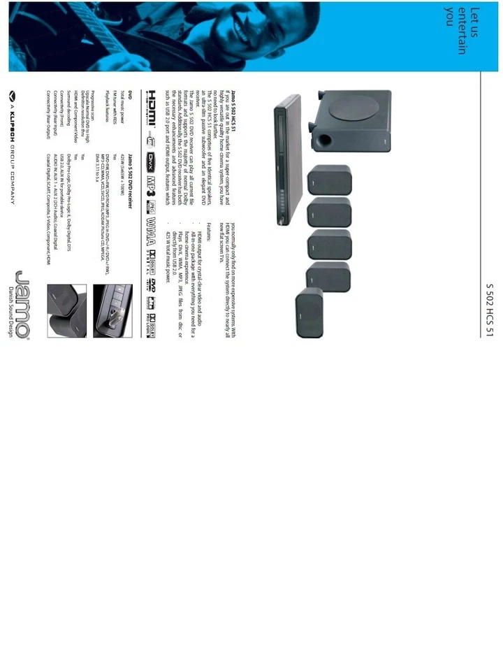 **Jamo S 502 DVD Receiver und Heimkinosystem** - Bild 2 von 4