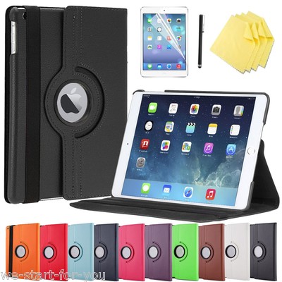  360° iPad Mini 3/2/1 Retina Schutz Hülle+Folie Tasche Smart Cover Case Etui 10F