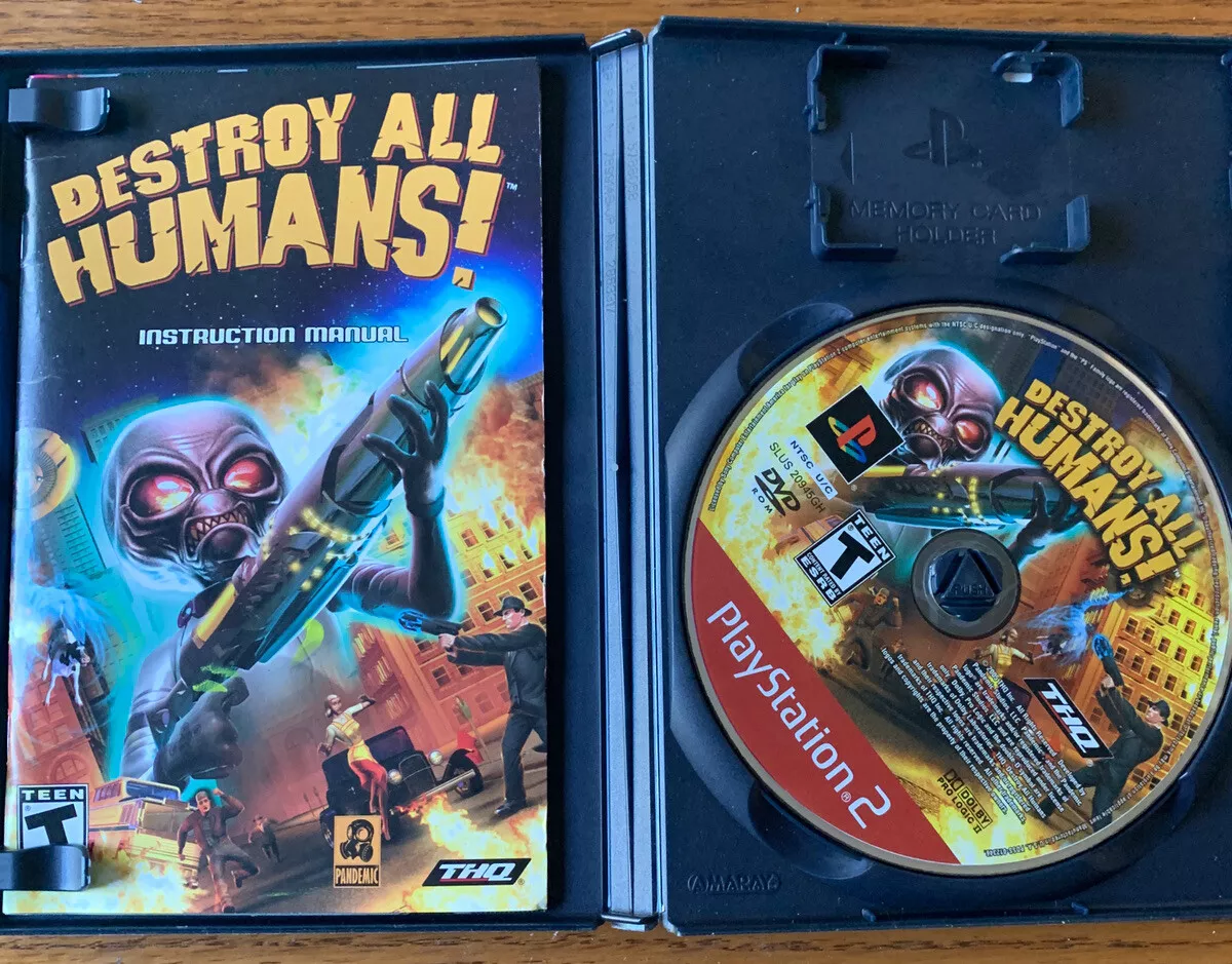 DESTROY ALL HUMANS PS2 GAME SCI-FI ALIEN SHOOTER ACTION ADVENTURE COMPLETE 752919460504 eBay