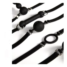 Silicone Open Mouth Ball Gag Bone Bit O-Ring Plug Open Gag Fixation Oral Opening