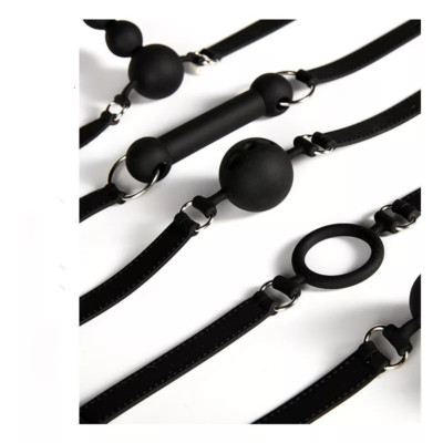 Silicone Open Mouth Ball Gag Bone Bit O-Ring Plug Open Gag Fixation Oral Opening