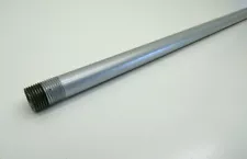 H.E. Williams 24" Silver Light Hanging Rod Threaded Hollow Pipe, 1/2" NPT