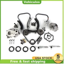 Timing Chain Kit Oil Pump Water Pump VTC Solenoid For 07-17 Cadillac Suzuki 3.6L