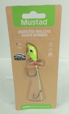 Mustad Addicted Walleye Death Spinner Limtreuse Fishing Lure 1/2 oz