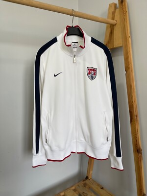 USA SOCCER TEAM NIKE ZIP WARM UP TRACK FOOTBALL
