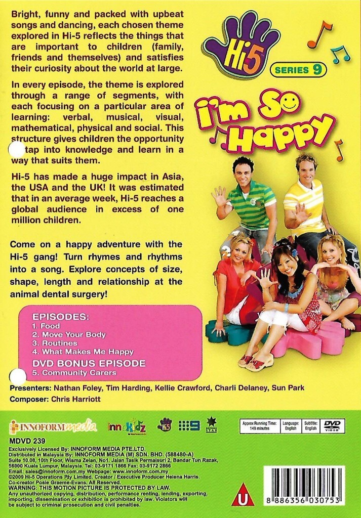 Hi-5 I'm So Happy DVD 2007 Series 9 Vol.2 Australian