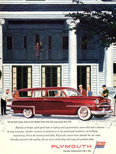 1953 Plymouth Savoy Station Wagon Chrysler Vintage Advertisement Z1336