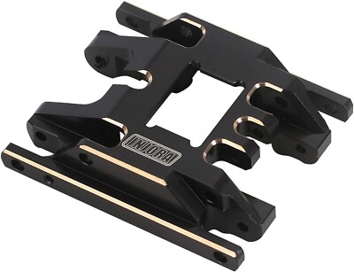 Black Coating Brass Skid Plate Transmission Mount for 1/18 RC Crawler TRX4M U...