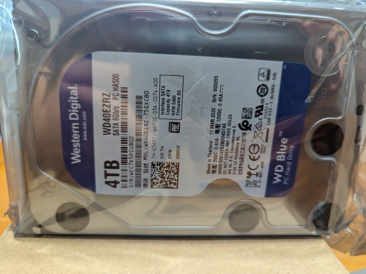 WD40EZRZ WESTERN DIGITAL 4TB THAILAND WD Blue New Sealed 75gxcbo