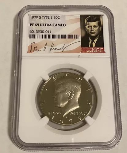 1979 Type 1 S 50c KENNEDY HALF DOLLAR NGC PF69 ULTRA CAMEO