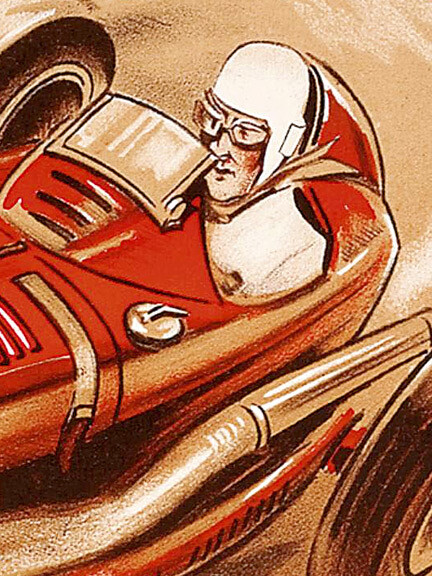 1937 French Paris Grand Prix International Vintage Style Race Car